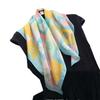 Literary Floral Simulation Silk Printing Silk Scarf Small Square Scarf High-end Shawl Sunscreen Neck Scarf Headscarf Scarf Women