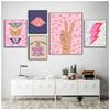 Scandinavian Minimalist Wall Art Pink Funky Quotes Vintage Butterflies Canvas Poster Print Home Bedroom Living Room Decoration