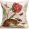 American Retro Printed Linen Pillowcase Living Room Sofa Office Pillow Car Cushion Cover