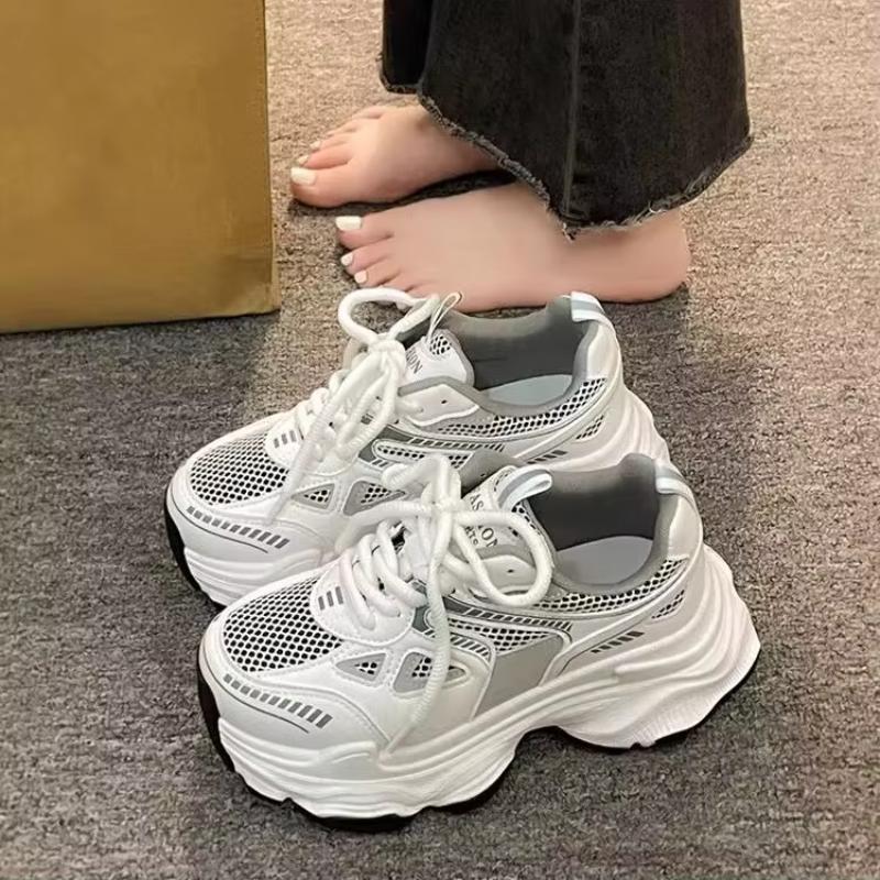 Fashion Women  Flat Shoes Trainers Ladies Thick Sole Shoes Thick Sole Tennis Vulcanized Shoes Fashion Casual
