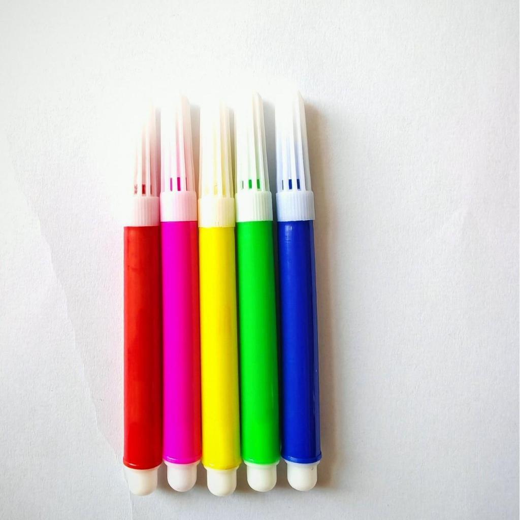 Kids' DIY Doodle Mini Colored Pencils & Watercolor Brush Set - 4/6 Colors