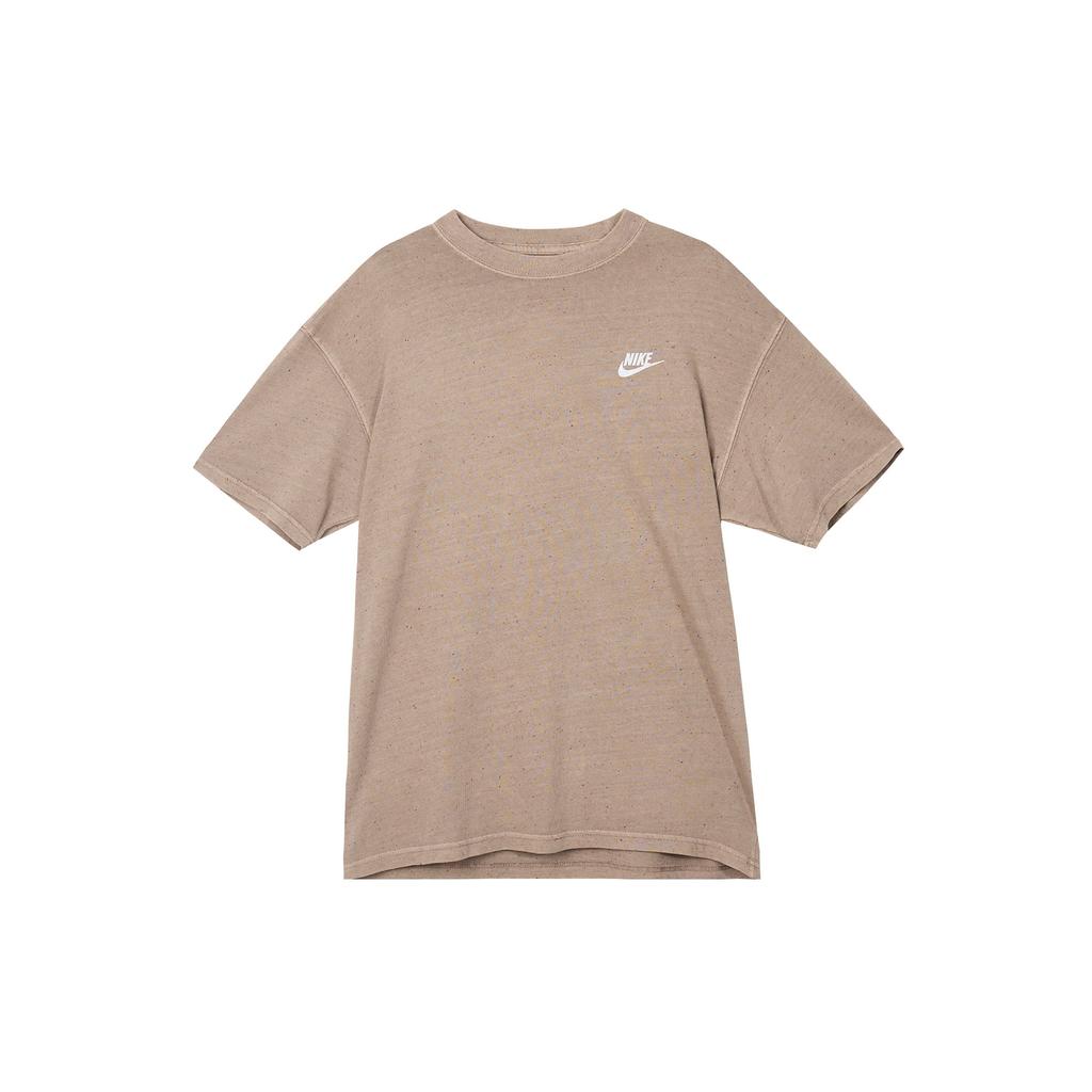 Nike Logo Print Crew Neck Pullover Short Sleeve Retro T-Shirt Men Tops Coffee DR7828-040