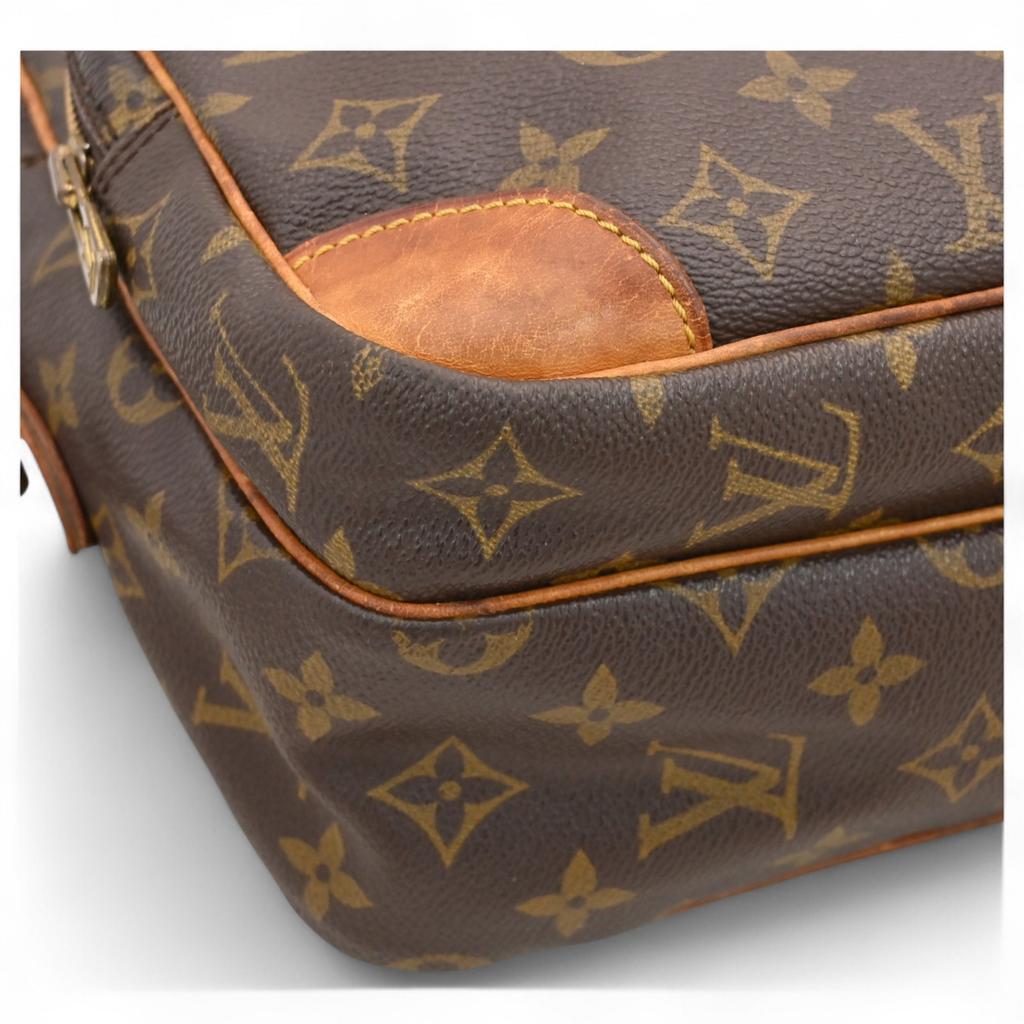 Auth LOUIS VUITTON Monogram Nile Shoulder Bag Brown PVC M45244 Lv9913aa