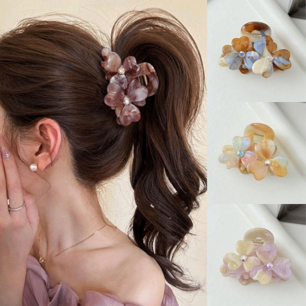 Rutschfeste Acetat-Haarkralle Süßes Kopfschmuckstück Neuer Blumen-Haarclip Haaraccessoires