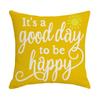 Pillowcase Sofa Car Home Decor  Nordic Yellow Daisy Stripe Decorative Geometric Cushion Cover