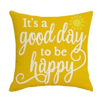 Federa Cuscino Divano Auto Decorazione Casa Nordico Giallo Margherita Striscia Geometrica Decorativa Copricuscino