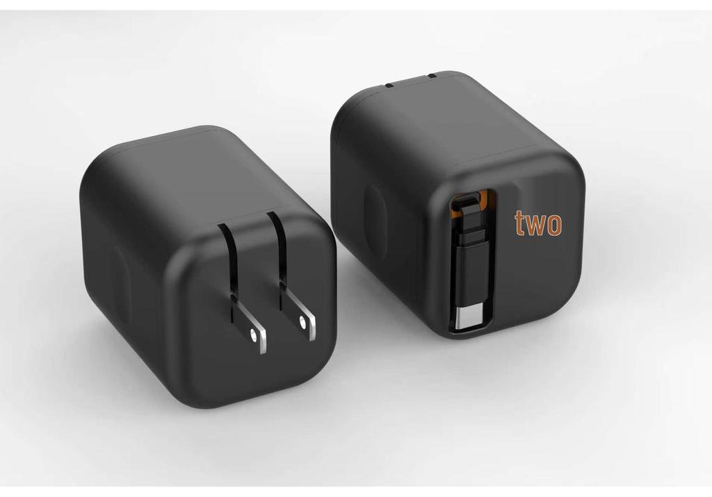 PD 40W Fast Charging Retractable Charger: Gallium Nitride, Dual A+C Port, Multifunction, Visible Charge Indicator.