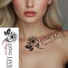 1 Blatt Totenkopf Schmetterling Rose Temporäre Tattoos Für Frauen Männer Hände Fuß Nacken,Temp Fake Tattoo Aufkleber Langanhaltend Wasserdicht