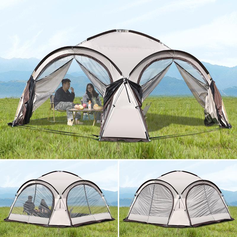 Tienda de campaña para coche con dosel de cúpula de vinilo negro: Entrega Rápida, Impermeable, Exteriores, Toldo para Sombrilla de Camping