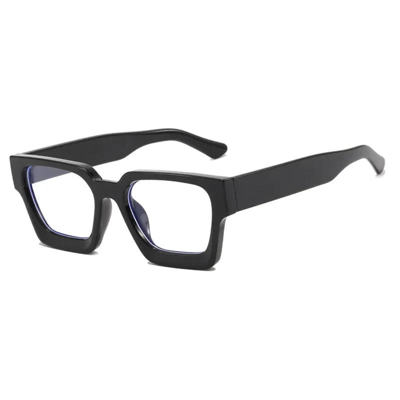 Fashion Square Oversized Anti-blue Light Eyewear Men Vintage Women Trend Clear Optical Myopia Frame Glasses Popular Goggle INS