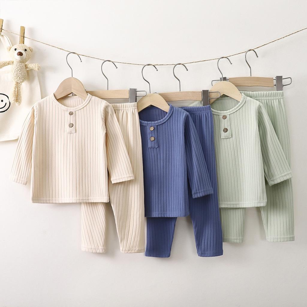 Children's Underwear Set, Korean Edition Spring New Clothes, Boys' De Rong Girls' Baby, Keng Tiao Home Clothes, Children's Clothing