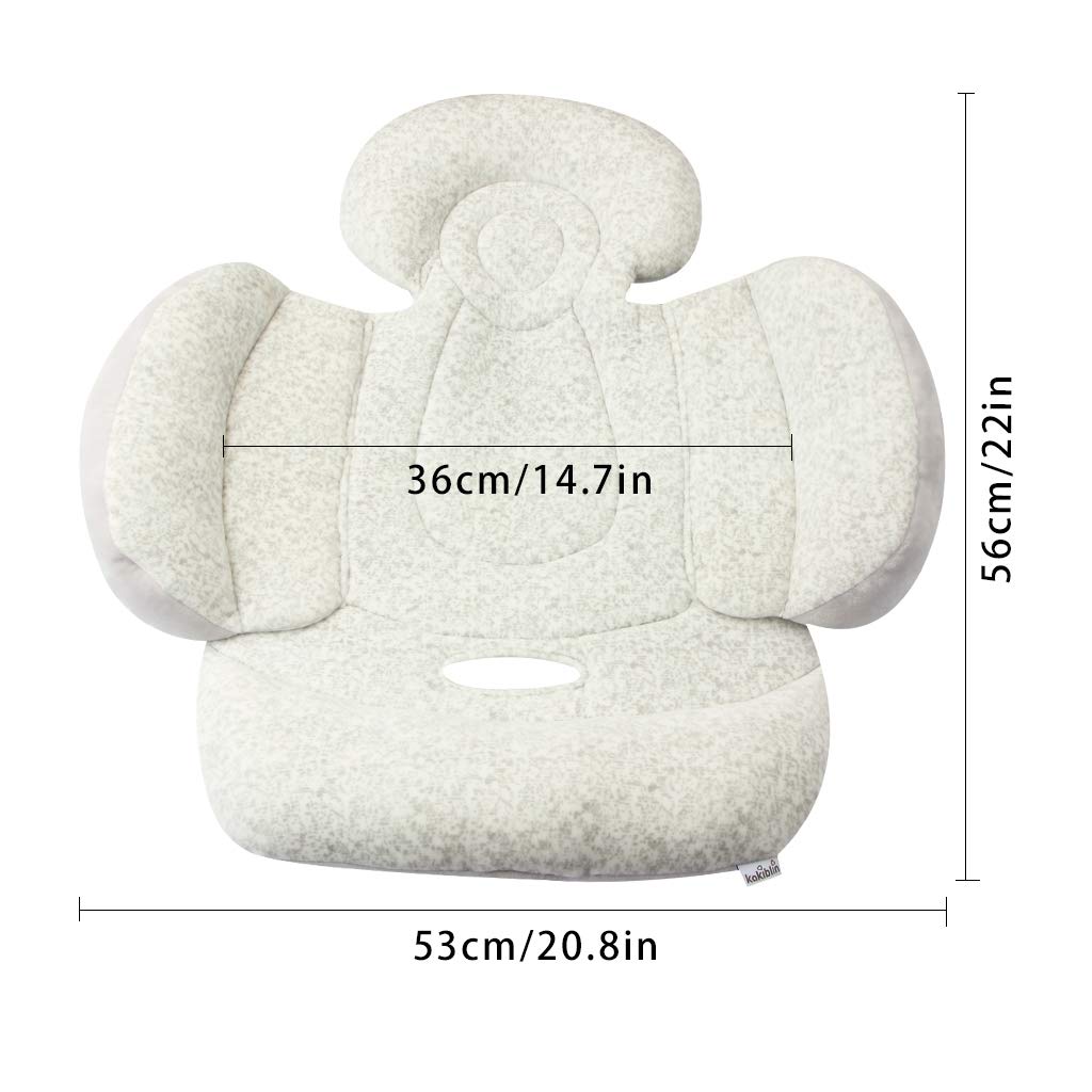 Baby Stroller Cushion, Soft Baby Stroller Liner Pram Head and Body Support Cushion Washable Baby Stroller Padding Head Support Pillow for Newborn