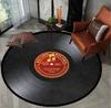 Tapis de sol circulaire pour disque de musique Tapis doux et durable Convient pour la décoration de salon, chambre à coucher, salle à manger, chambre d'hôtel