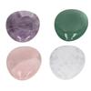 4Pcs Worry Stones Pink Purple Green White Natural Material Anxiety Relief Thumb Stones for Pressure