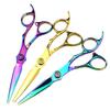 6.0 Inch Nimpson Colored Alligator Plaid Handle, Hair Scissors, Hair Scissors, Flat Scissors, Thin