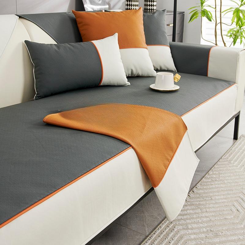 Poduszka na sofę Cztery pory roku Uniwersalna Mata antypoślizgowa Jednolity kolor Przystępny luksusowy styl Wysokiej jakości Pokrowiec na sofę Tkanina pokrowcowa