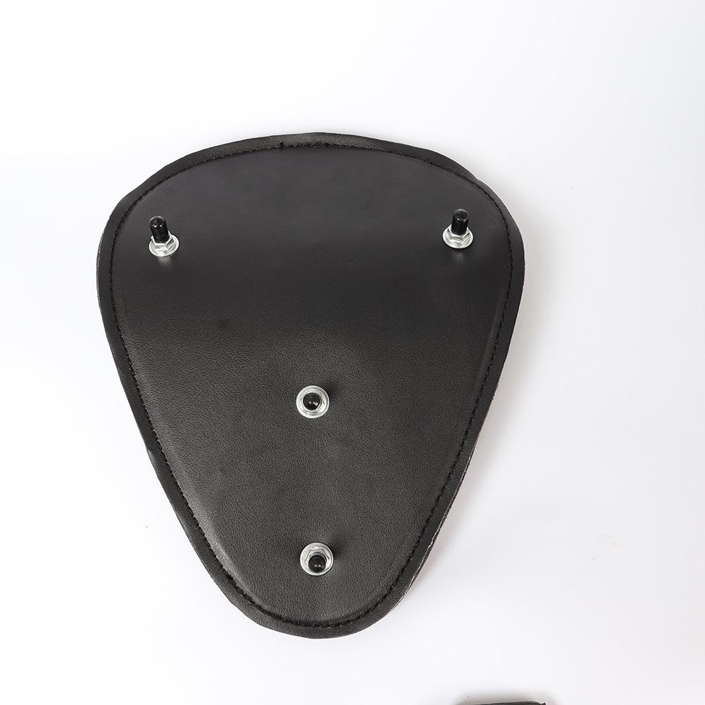 Motorcycle Roll Leather Vertical Grain Pattern Solo Seat With Bracket For Universal Motorcycle