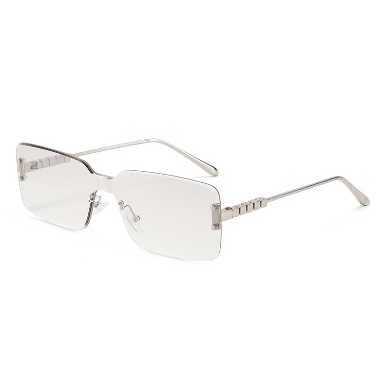 Metal Square Frameless Sunglasses For Men Women Outdoor Shades Anti UV Sun Glasses