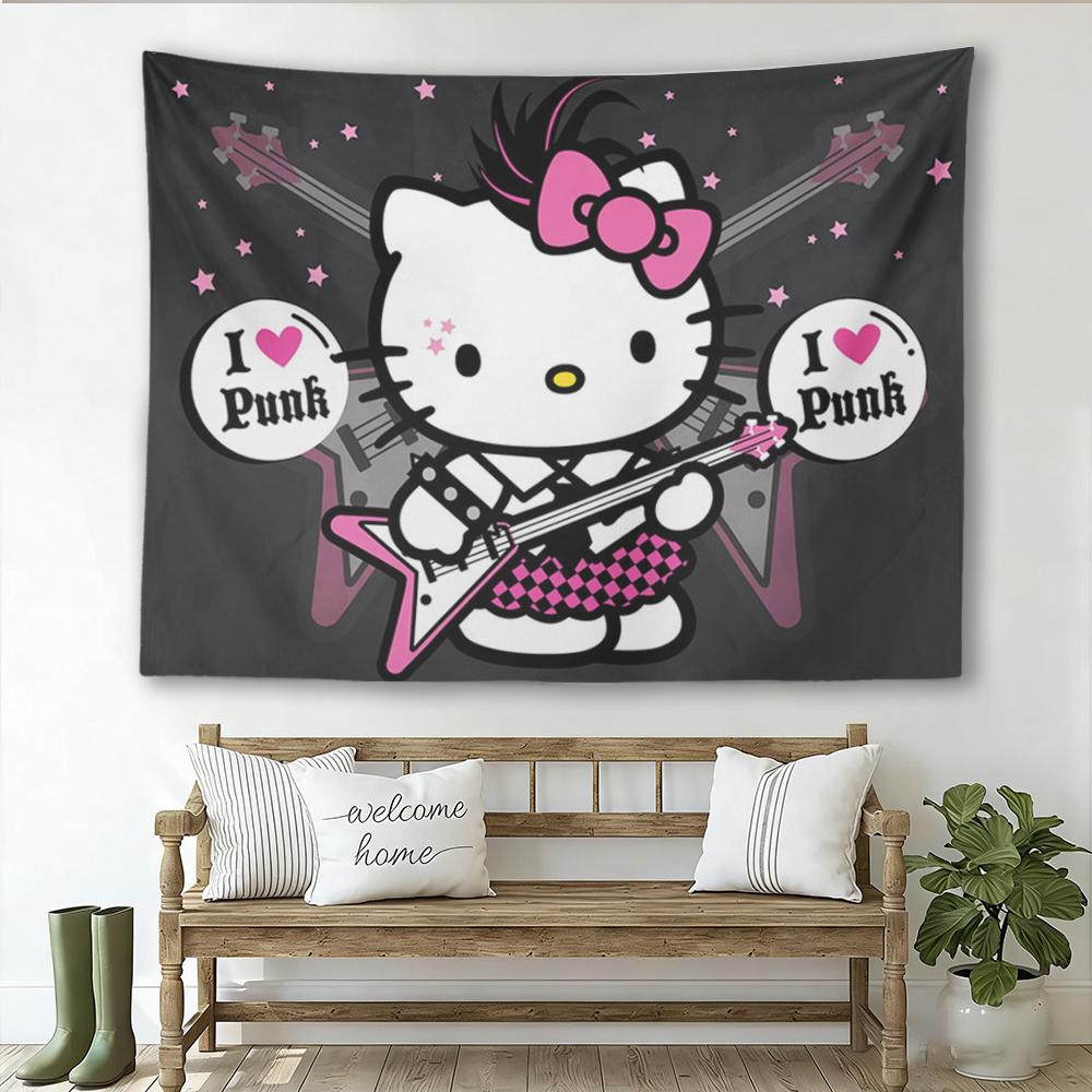 Sanrio Hello Kitty Tapestry Wall Hanging Birthday Gift Living Room Bedroom Office Decor