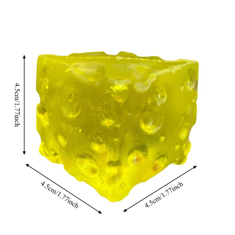 Cheese Honey Maltose Square Squishy Toys Super Soft Cheese Fidgets Squeeze Toy Funny Anti-stress Sensory Toy for Adults Gifts