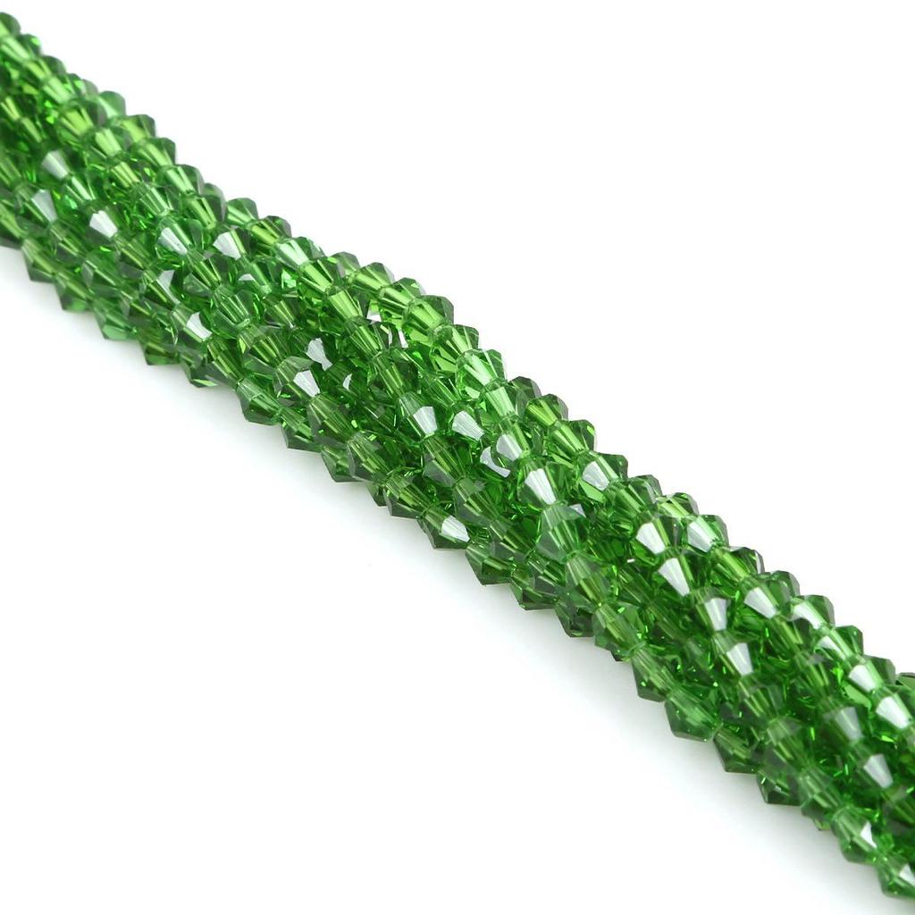 4mm Faceted Diamond Crystal Glass Beads for Handmade Hair Accessories