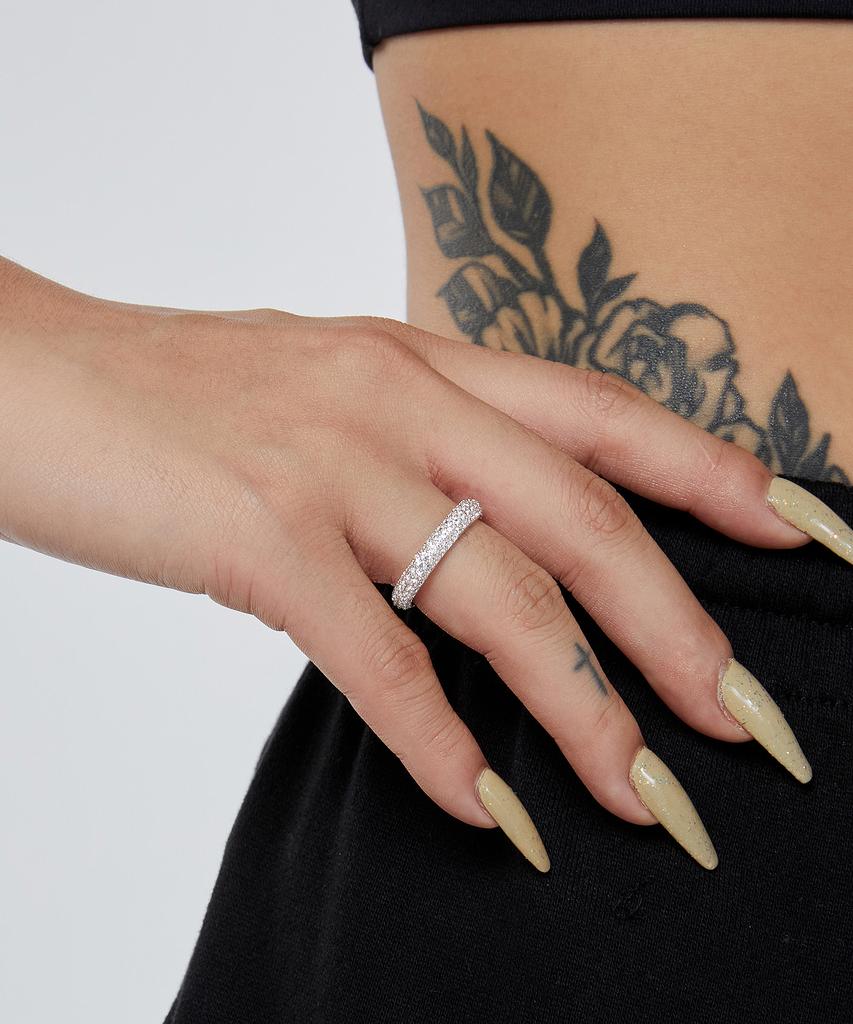Raindrop Jewelry Round Pave Eternity Ring [S925]