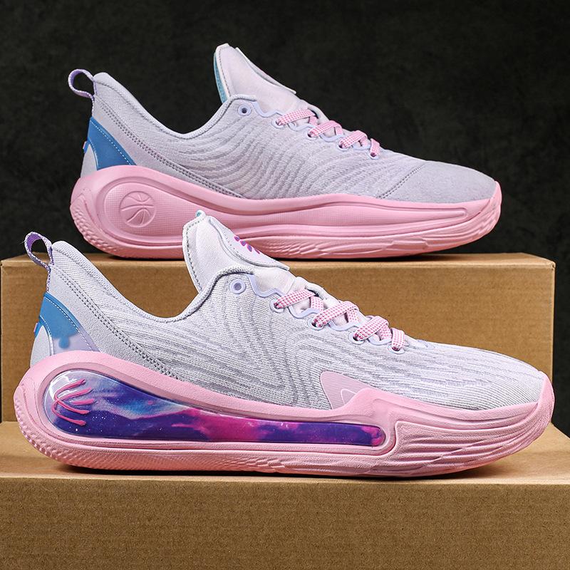 

Новые мужские и женские баскетбольные кроссовки модные ботинки-берцы сетчатая поверхность кроссовки для тренировок для учеников средней школы дышащая спортивная обувь 36