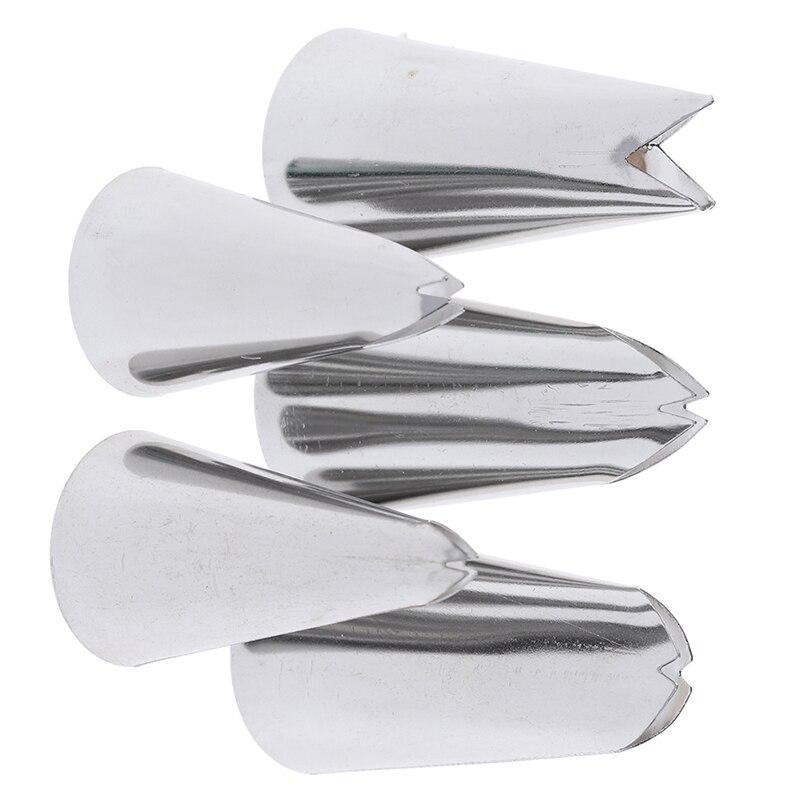 5Pcs/set Leaves Cream Decorated Mouth Nozzles Stainless Steel Baking Tools Nozzles Pastry Cake Decorating Pastry Fondant Tools