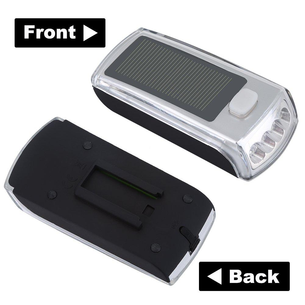 Bicycle Front Bicycle Solar USB Dual Front 4 200m 3 Lighting 1200 with Fixed Holder Light, Headlight, & Charging, Lamp, High-Brightness LEDs,