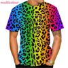 Fashion Printed Leopard Pattern T-shirt Foe Men Round Neck Short Sleeve Men's Tee Tops Plus Size Streetwear Men T Shirts