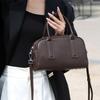 Leather women's bag Boston pillow bag autumn and winter new vegetable tanned leather handbag women's casual messenger bag shoulder bag