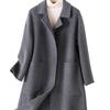 Double-sided wool coat medium and long H version Tibetan meat thin thickened warm double-sided wool coat women