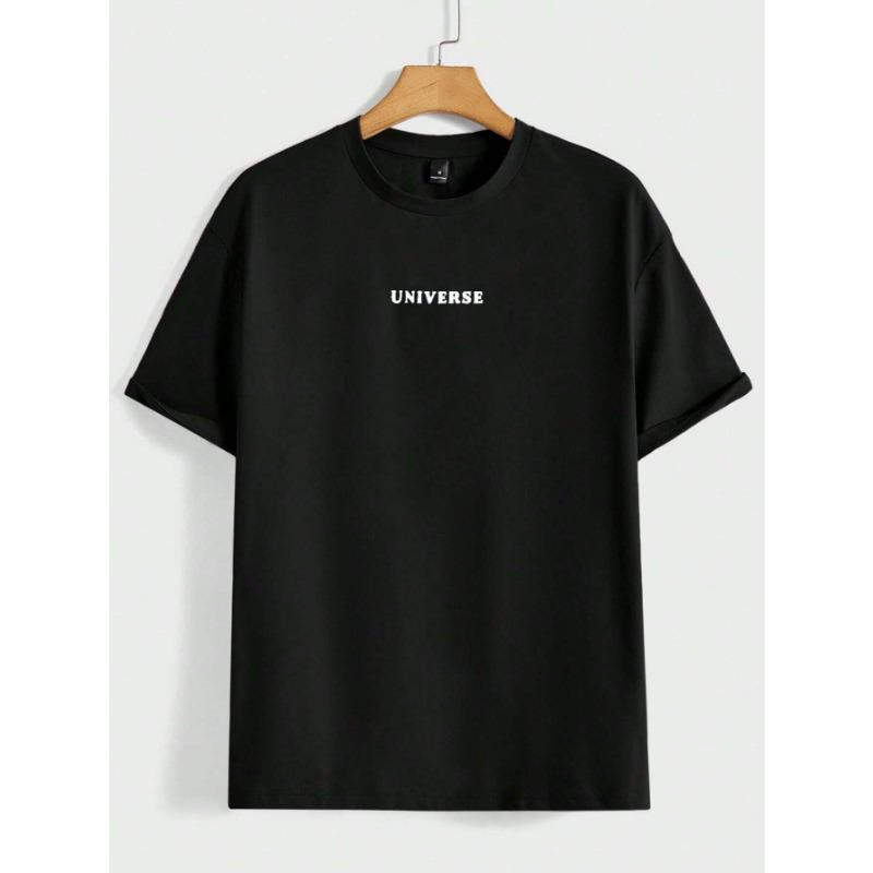 Believe In Yourself Universe Funny Graphic Men Tshirts Cotton Casual Short Sleeve Fashion Breathable Loose Oversized T-Shirt