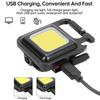 Mini LED Keychain Light Multifunction Portable USB Rechargeable Pocket Work Light with Corkscrew for Outdoor Camping Fishing Climbing
