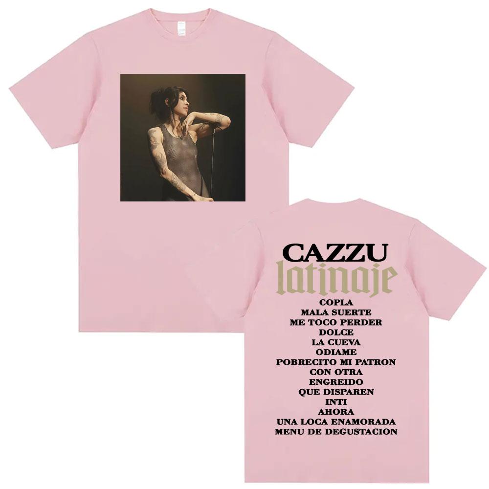 CAZZU Latinaje Album Tour 2026 Graphic T Shirts Unisex Women Clothing Aesthetic Fashion Tshirts Loose Oversized Y2K Top Streetwear