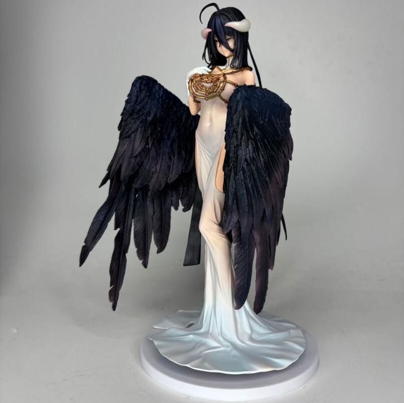 New Gk Statue 24cm Overlord Albedo Pure White Devil Girl Figurine Model Collection Desktop Ornament Boy Birthday Gift Fans