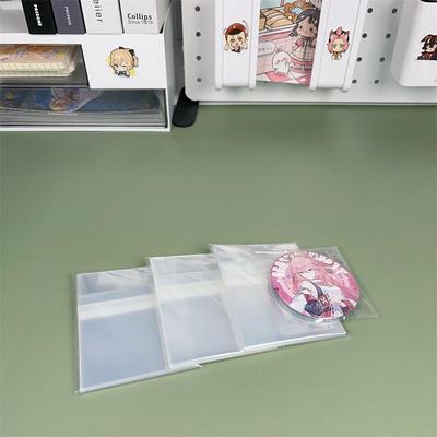 20 Silk Gumi Protective Sleeve: Self-Adhesive CPP Bag for Square/Round Badges and Cards.