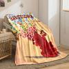 Mosaic tiles with vibrant colors and patterns forming Barcelona text. for all seasons blanket lunch break throw gift
