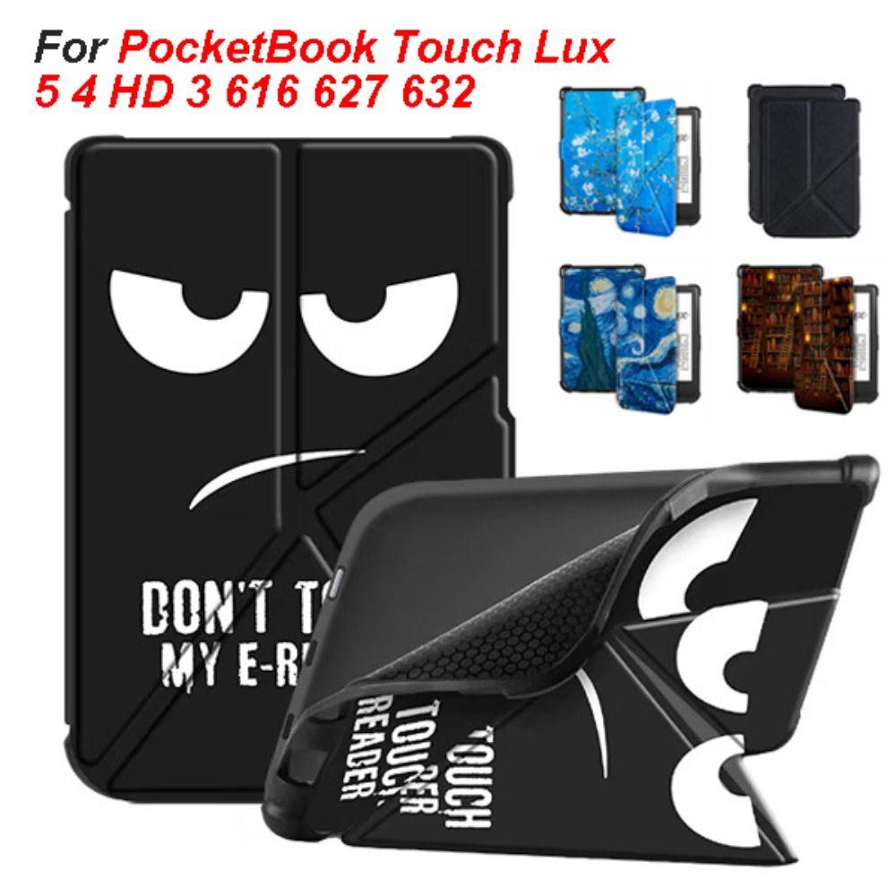 Anti-fall Folio Cover Protective Shell for PocketBook Touch Lux 5 4 HD 3 616 627 632