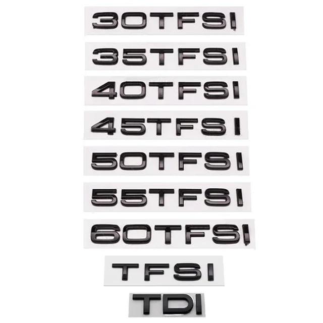 ABS Car 30 35 40 45 50 55 60 TFSI TDI Letters Logo Trunk Badge Emblem Decals Sticker For 3F A6 A1 Q3 Q5 Q7 A4 A3 B5 B6 B7 B8D4 EW6