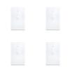 ABBP-4X Tuya US Plug Wifi Smart Wall Switch 1 Gang No Neutral Wire Touch Sensor LED Light Switches Home Alexa Google White
