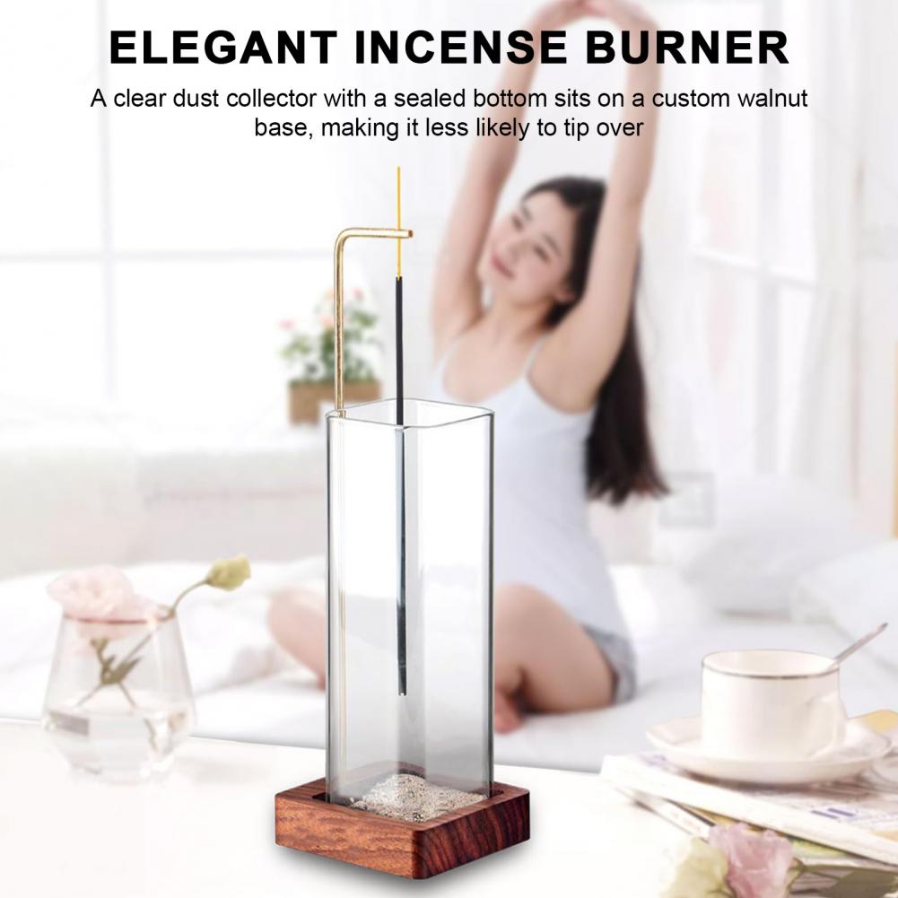 

Подставка для благовоний с зажимом Подставка для благовоний для йоги Деревянный поднос Держатель для благовоний Курильница без грязи для медитации Йога Дом