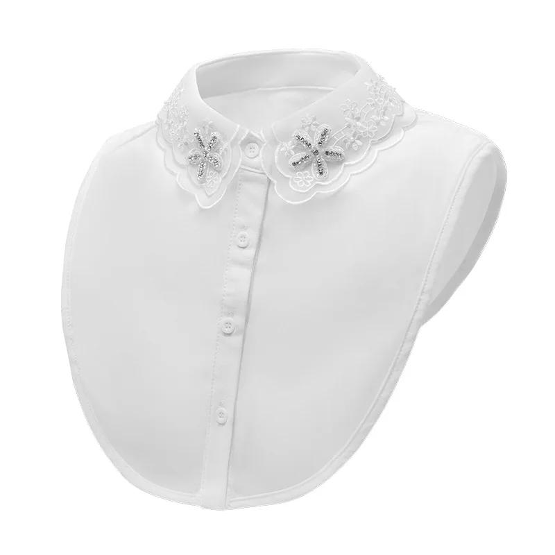 Korean Style Shirt Detachable Collar for Women Formal Suit Fake Collar Removable White Neck Tie False Collar Decorative