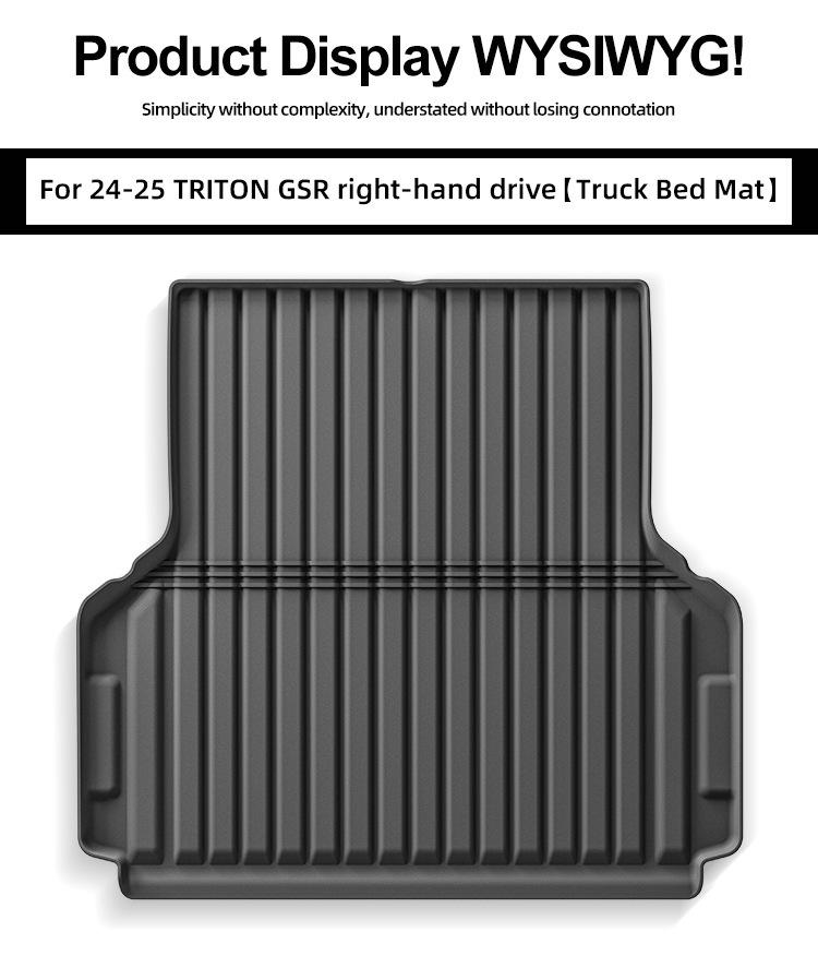 Trunk Mat for 2024-25 Mitsubishi Triton GSR/GLS - Full TPE Bed Liner