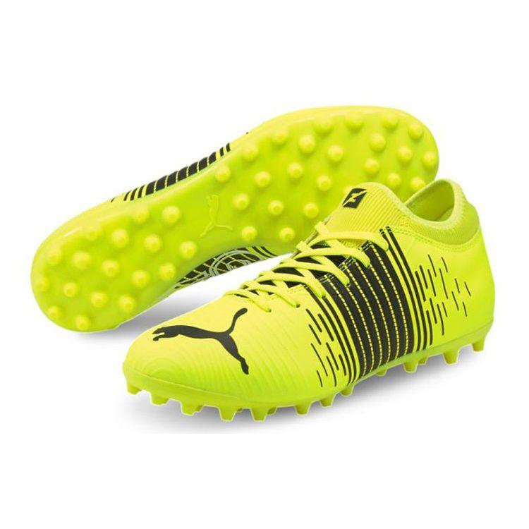 Puma Future Z 4.1 Round Toe Lace-Up MG (Rubber Short Studs) Shock Absorbing Durable Soccer Shoes Men soccer shoes Fluorescent-Yellow 106391-01