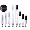5Pcs/Pack 2ml 3ml 5ml 10ml Black Mist Spray Bottle Spray Pump Bottle Travel Refillable Bottle Glass Perfume Bottle With Sprayer