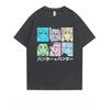 Japanese Anime Fulltime Hunter Couple Printed Tshirt Summer New Unisexs And Unisexs Trendy Large Loose Casual Y2k Short Sleeve