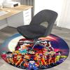 1pc Dragon Ball Z Goku Super Saiyan Round Carpet - Anime Cartoon Design Chair Mat, Non-Slip Rug for Office, Home Decor, Living Room, Bedroom, Game Roo