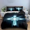 Luminous Cross Pattern Bedding Set Bedding set (1 duvet cover, 2 pillowcases, duvet not included)