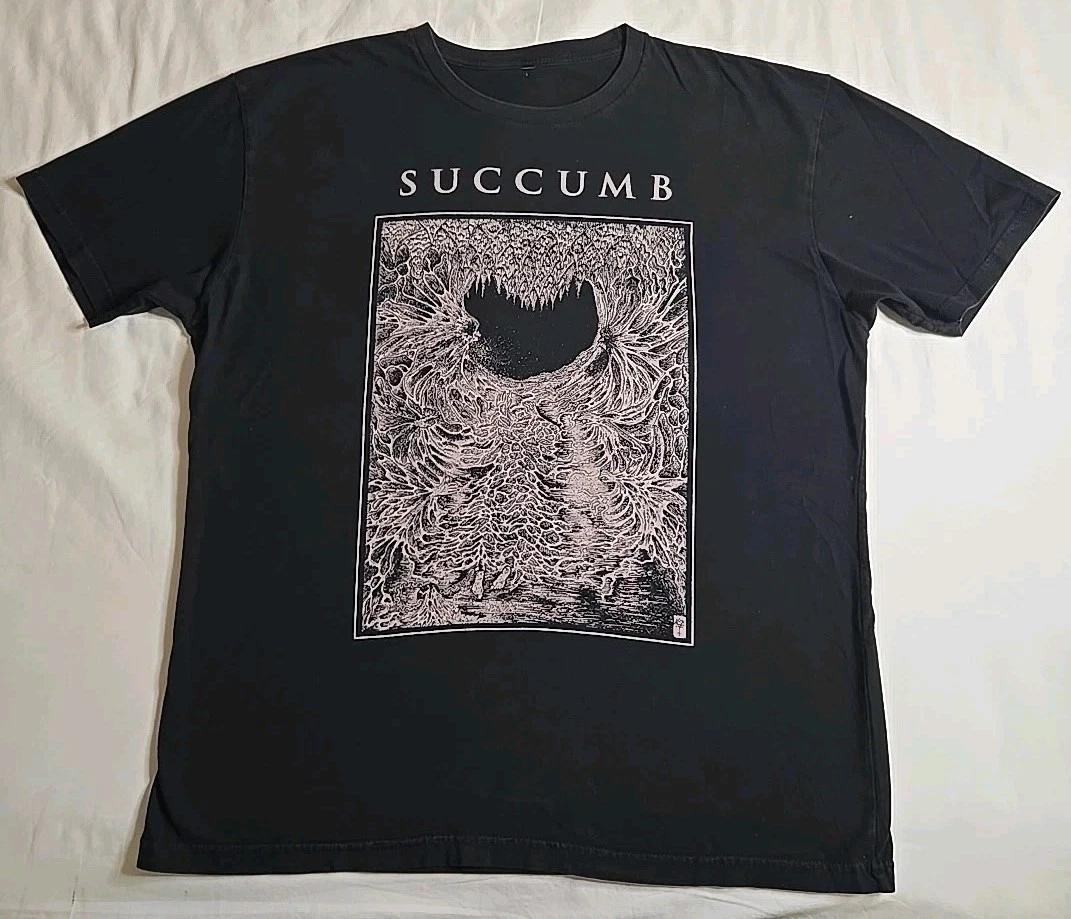 

Succumb Death Metal Band Graphic Print T-Shirt Men s Solid Black Size XL XL